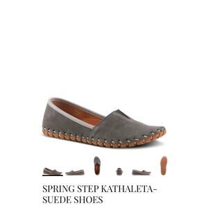 Spring Step Kathaleta Gray Suede Comfort Shoes – Women's Size 37